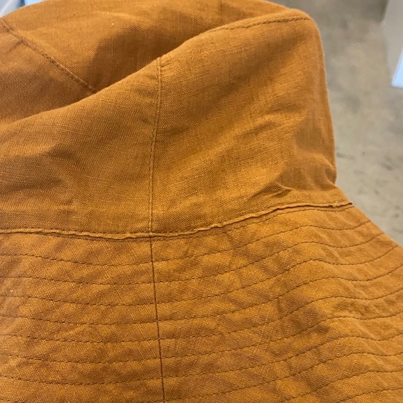 Rust Extra Wide Brim Sun Hat | Minimal Linen Look | One Size ?